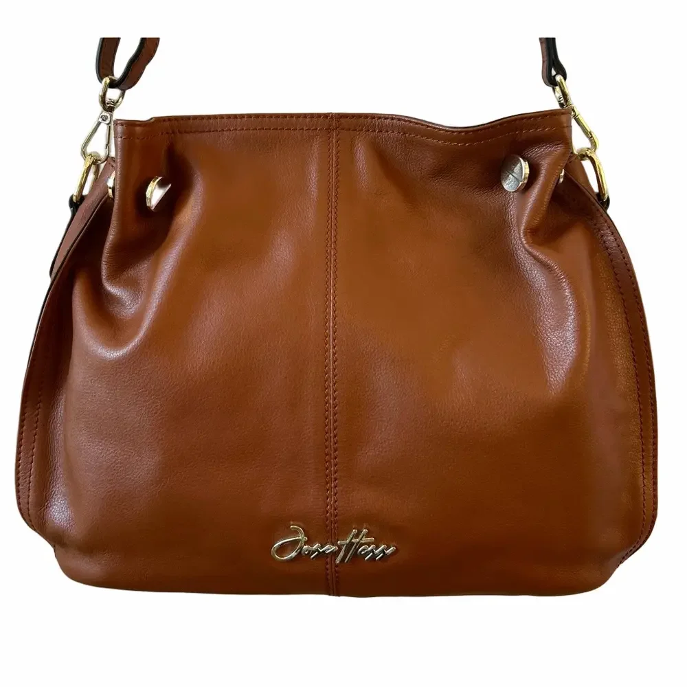 Jose Hess Danbury Mint Limited Edition Signature Brown Leather Hobo Bag - Picture 4 of 15